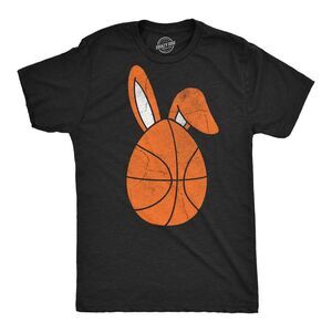 Mens Funny T Shirts Basketball Easter Egg Sarcastic Easter Sunday Tee For Men